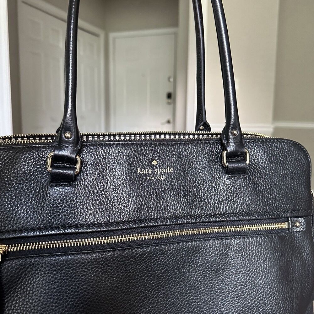Kate Spade Black Pebbled Leather Tote Bag - Picture 13 of 16